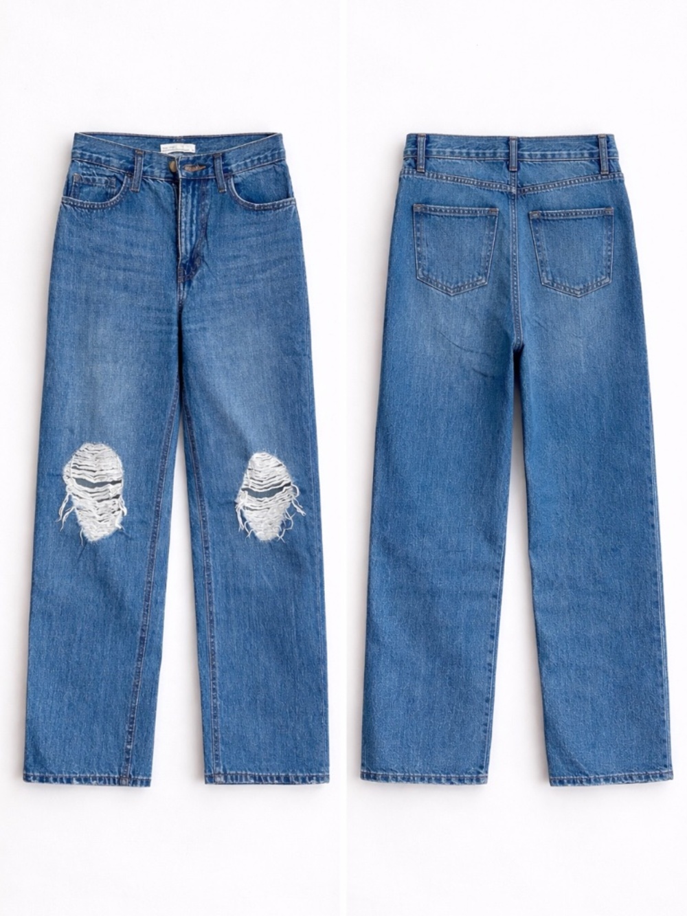 Oak + Fort High-Rise Straight-leg Jeans